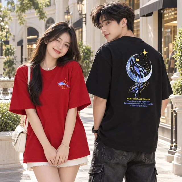 Áo Thun Oversize NightSky Whale Graphic Unisex | TTP Fashion