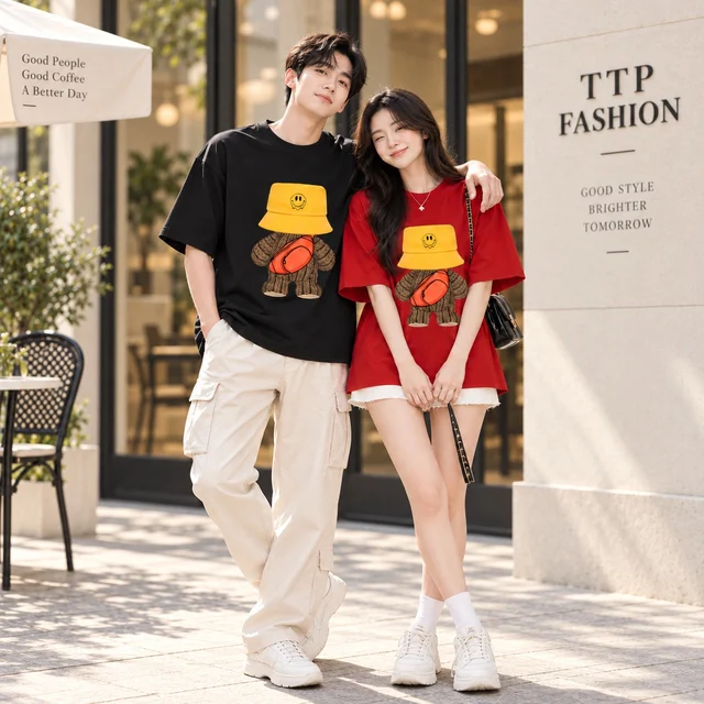 Áo Thun Cotton Oversize Gấu Bucket Hat Graphic Form Rộng Unisex | TTP FASHION