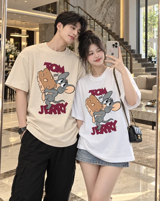Áo Thun Jerry Ôm Phô Mai Oversize Cotton 250 GSM Form Rộng Unisex | TTP FASHION