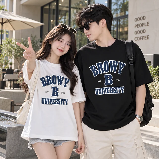 Áo Thun COTTON Browy University Varsity Graphic Form Rộng Unisex | TTP Fashion