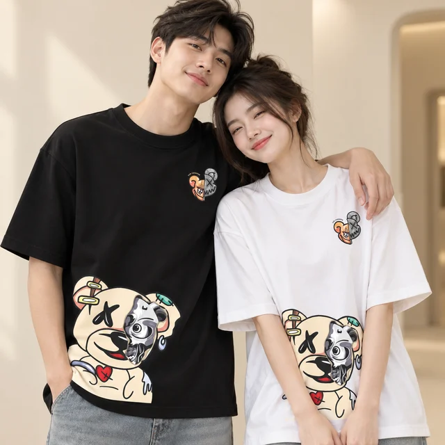Áo Thun Cotton Oversize Gấu Teddy Skull Graphic Form Rộng Unisex | TTP Fashion