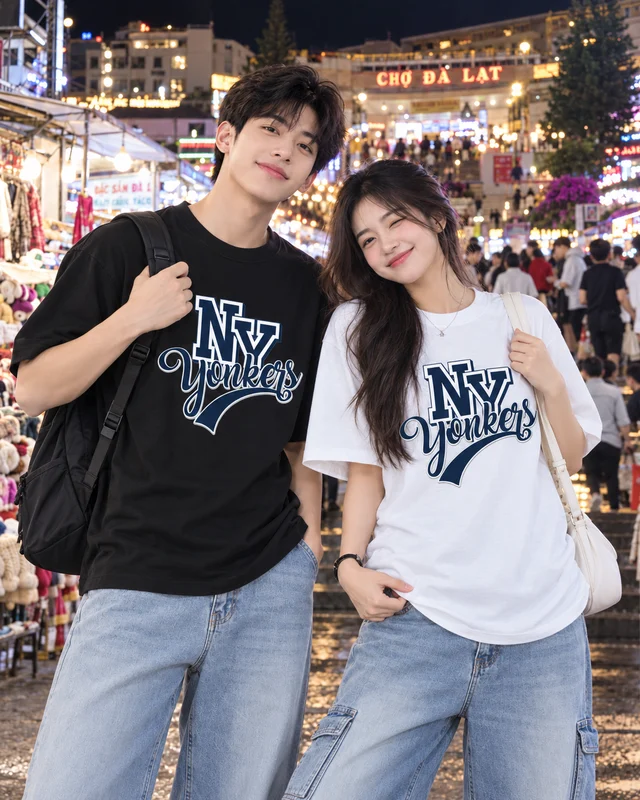 Áo Thun Cotton Oversize NY Yonkers Graphic Form Rộng Unisex | TTP FASHION