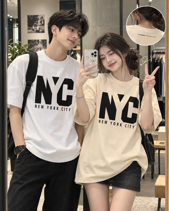Áo Thun Cotton Oversize NYC New York City Graphic Form Rộng Unisex | TTP FASHION
