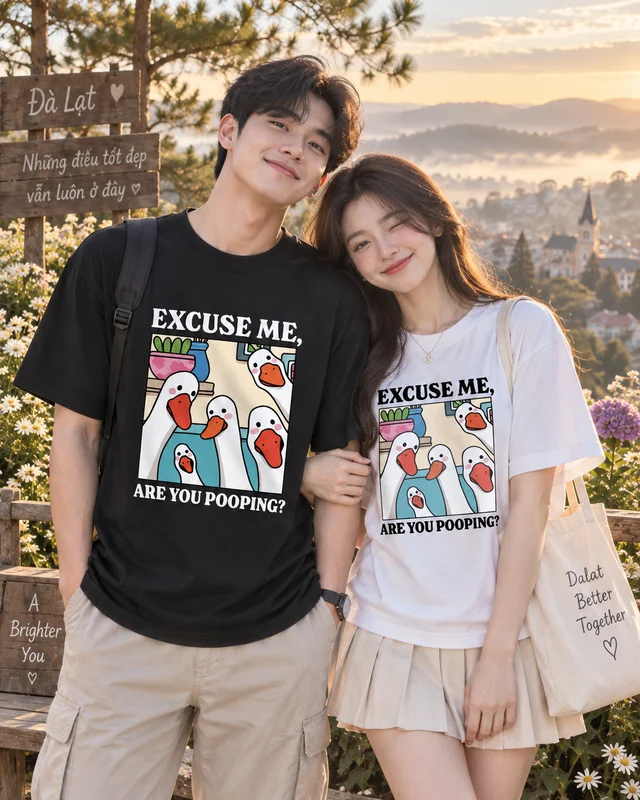 Áo Thun Cotton Oversize Funny Duck Graphic Form Rộng Unisex | TTP Fashion
