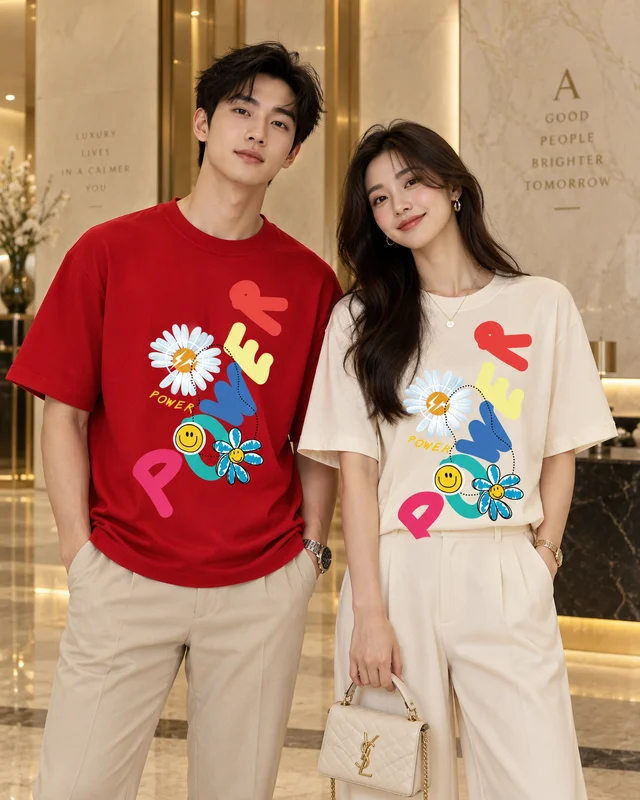 Áo Thun Cotton Oversize Power Flower Graphic Form Rộng Unisex | TTP FASHION