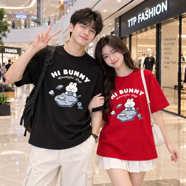 Áo Thun Oversize Thỏ Hi Bunny Graphic Form Rộng Unisex | TTP Fashion