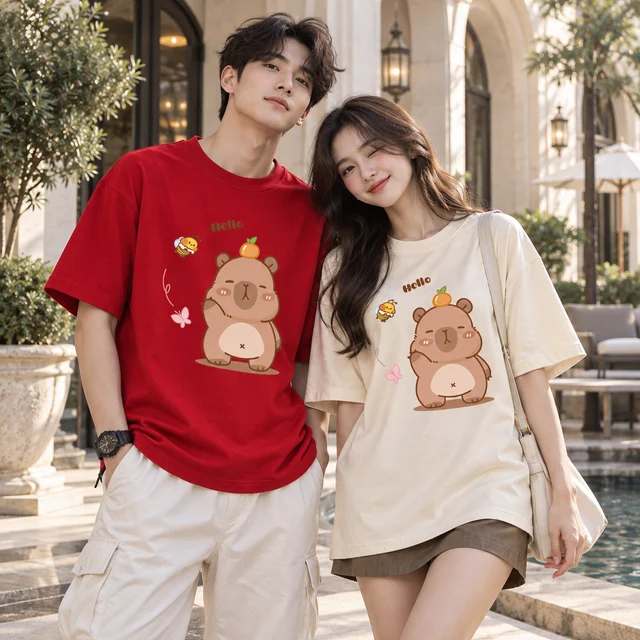 Áo Thun Oversize Capybara Hello Graphic Form Rộng Unisex | TTP Fashion
